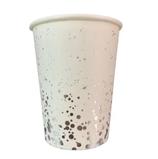 vaso gold oro / plata confeti x8u (cmv)