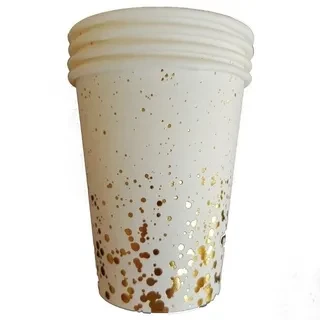 vaso gold oro / plata confeti x8u (cmv)