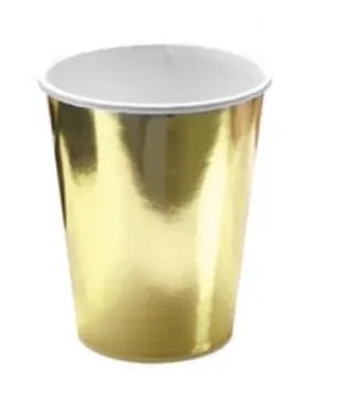 vaso glam metalizado plata / oro x8u (cmv)