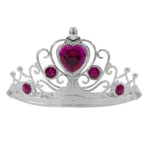 corona tiara princesa plata - gemas de colores surtidos (rr)