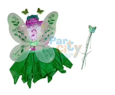 set tinker bell pollera/varita/vincha/alas (partyc)