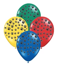 globo deco 12" x50u (globo-deco) huellita multicolor