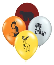 globo deco 12" x50u (globo-deco) animales del bosque