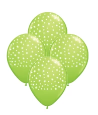 globo deco 12" x50u (globo-deco) estrellas verde manzana