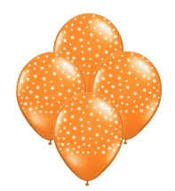 globo deco 12" x50u (globo-deco) estrellas naranjas