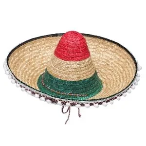 gorro bandera mexico con borlas (rr)