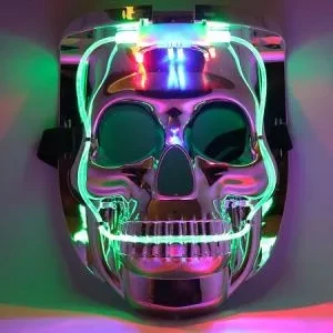 mascara "super calavera" luminoso led (rr)