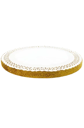 torta redonda de 30 x 2 cm oro