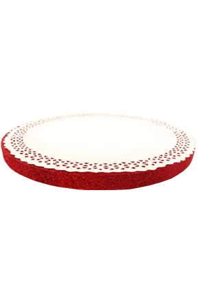 torta redonda de 30 x 2 cm rojo