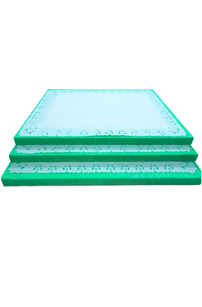 torterea rectangular 2 cm verde fluo