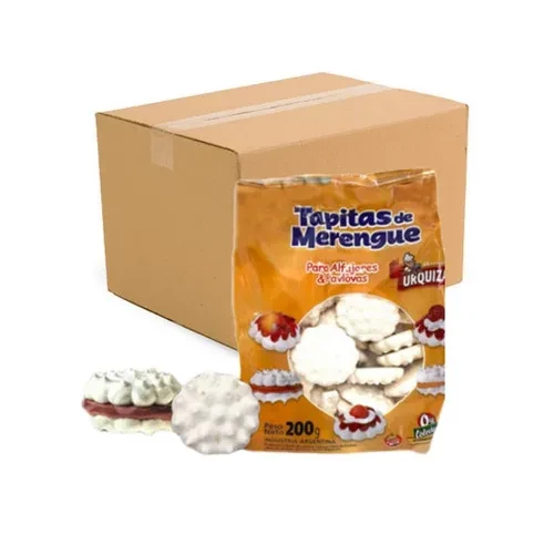 tapitas de merengue para alfajores y pavlovas urquiza (bulto 7uni. x200grs) (calb)