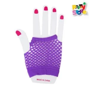 guantes de red cortos retro violeta (rr) 